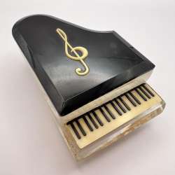 1950's Vintage USSR Odessa Plastic Piano Powder Trinket Jewelry Box Signed