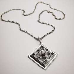 Vintage Stylish Women's Pendant ,Chain,925 Sterling Silver,Jewelry,Zircon