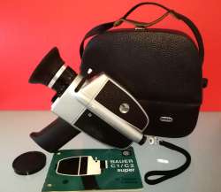 Vintage Design / Bauer C 1. Super 8 Movie Camera & Original Case /