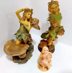 Vintage Figurines United Design Angels Girls Resin Collection Lot of 3 Statues
