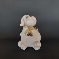 Vintage Dog Figurine Massive Ceramic Decor Handmade Art Sculpture Dog Lover Gift