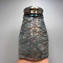 Loetz Kralik Bohemian Czech Antique Art Nouveau Iridescent Glass Teapot Bottle