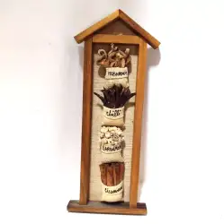 Wall Hanging Kitchen Decor Natural Herbs Cinnamon Pepper Mushroom Cardamom Plate