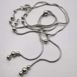 Vintage Beautiful  Jewelry Chain, 925 Sterling Silver, Signed  6.75g