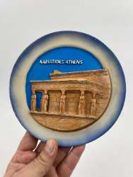 Vintage Wall Hanging Decoration Notable Plate Hand Painted Athens Greece Cute
