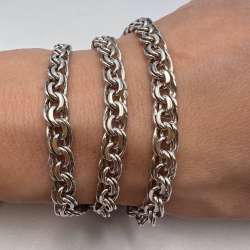 Massive Vintage Sterling Silver 925 Men's Jewelry Chain Necklace Marked 40 gr