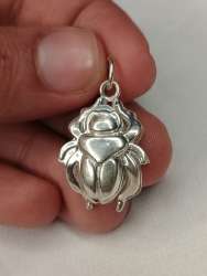Pendant This Ancient Egyptian Scarab Pendant is Made of 925 Sterling Silver .