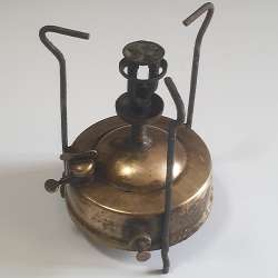 Antique Swedish Brass Camping Stove with Original Pump - Vintage Burner Working