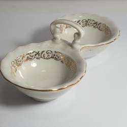Porcelain Divided Serving Platter Appetizer Tray for Spices Dips and Snacks