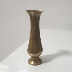 Vintage Copper Flower Vase Rare Brass Decorative Home Office 115g Authentic