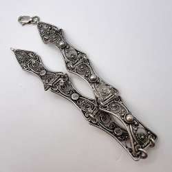 Vintage Bracelet Jewelry Women Men Handmade From 925 Sterling Silver 12.5 gr