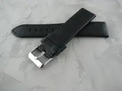 Watchband. Bracelet for watches. Strap. Bracelet. New, leather. Black. Width 22m