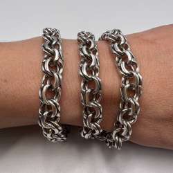 Massive Vintage Sterling Silver 925 Women's Men's Jewelry Chain Necklace 69 gr