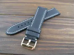 Watchband. Bracelet for watches. Strap. . New, leather. Black. Width 22m gift