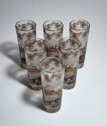 6 Pcs Handcrafted Small Cup Glasses Landscapes 10cm Long 12g Ideal Decor & Drink