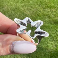 Fine Vintage Women's Jewelry Ring Sterling Silver 925 Made in Italy Size 8