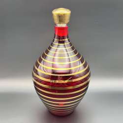 Bohemian Vintage Crystal Glass Decanter Made in Czech Bohemia Marked