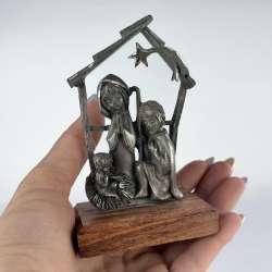 Peltro Vintage Pewter Statue Figure Collectible Home Decor Made in Italy