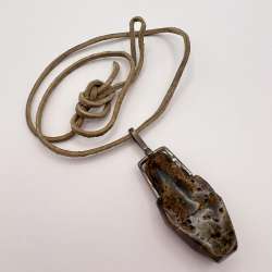 Natural Baltic Amber Rare Vintage Sterling Silver Pendant Black Leather Necklace