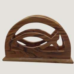   Wooden paper holder for office uses perfect gift made of antique olive wood