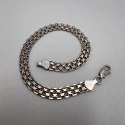 Fine Vintage Sterling Silver 925 Men's Women's Jewelry Chain Bracelet Marked