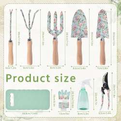 Gardening Tool Set, 10 PCS Heavy Non-Slip Rubber Handle Duty Floral