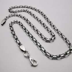 Vintage Fine Jewelry Chain,   925 Sterling Silver, Signed Handmade 16,72 g