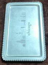 Vintage Chicago Mariposa Tray: Beaded Hugs & Kisses Embossed Design