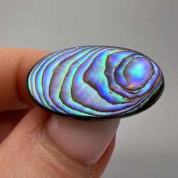 Vintage Sterling Silver 925 Womens Jewelry Oval Pin Brooch Abalone Shell Marked