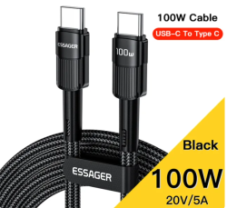 iSager USB Fast Charging Cable for Type C and USB PD, 100W Charger
