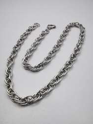 Vintage Beautiful  Jewelry Chain, 925 Sterling Silver, Signed  28.38g