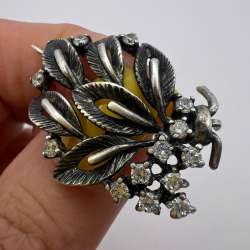 Vintage Silver 925 Woman's Jewelry Pendant Pin Brooch 6.2 gr