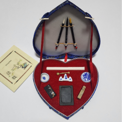 Rare Duan Ink Stone Calligraphy Set Fine Paper Velvet Cloth Instruction Catalog