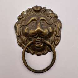 Vintage Antique Art Small Furniture Door Cabinet Knob Handle Copper Brass Lion