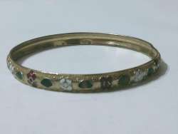 Enameled Copper Bracelet Elegant Heritage Masterpiece with Fine Artistic Touches