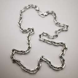 Vintage, Massive, 925 Sterling Silver Men's Jewelry Chain, Handmade 104g