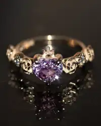 Sterling Silver 925 With All My Heart Promise Romantic Couple Valentine'Ring