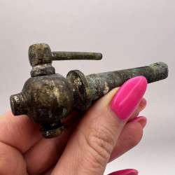 Antique Vintage Old Bronze Brass Samovar Faucet Tap Spout Water Urn Tank