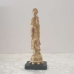 Vintage Chinese Porcelain Statue Elegant Female Figure Heritage Traditional Art
