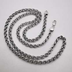 Vintage Fine Jewelry Chain,   925 Sterling Silver, Signed Handmade 32,55g