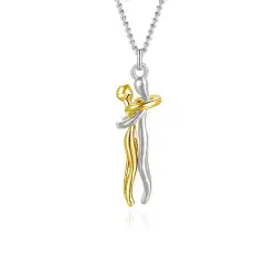 Hug Couples Pendant Necklace for Him and Her, The Tale of Two Lovers Jewelry