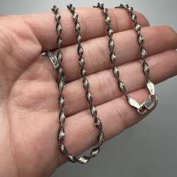 Vintage Sterling Silver 925 Ropen Necklace Chain Jewelry Signed