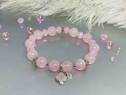 Author's Work New Women's Bracelet, Natural Stone, Rose Quartz, Jewelry