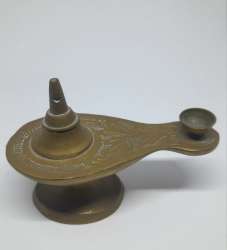 Antique Small Burner Light Copper Handmade Decor Arab Bedouin Retro Collectibles