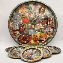 1970 Vintage Set of Tray 11