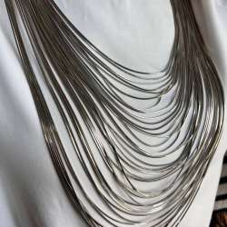 Massive Vintage Sterling Silver 925 Women's Jewelry Chains Necklace Italy 231 gr