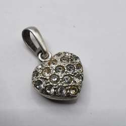 Vintage Pendant  925 Sterling Silver Jewelry,Zircon Handmade  2,71g