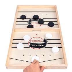 Fast Sling Puck Wooden Table Game 2 Player Family Battle Board  Fun for Family.