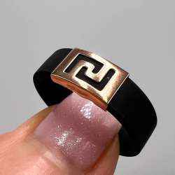 Rose Gold 585 14K Women's Fashion Jewelry Ring Rubber Signed Ukraine Size 6.6
