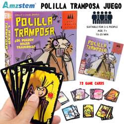 Party Games in Spanish Polilla Tramposa Board Game For Family Cheating Moth Card